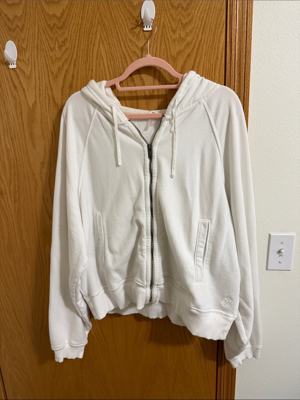 FP Movement by Free People White Full-Zip Hooded Jacket